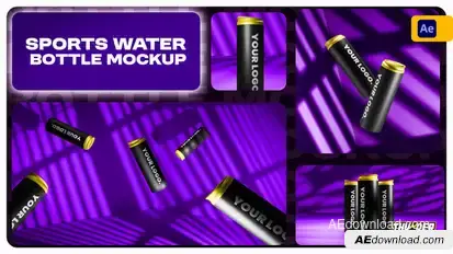 Sports Water Bottle Video Mockup Product Promo template preview