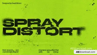 Spray Distort Typography Titles template preview