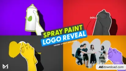 Spray Paint Reveal Logo Stings template preview