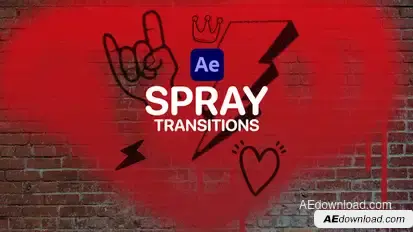 Spray Transitions for After Effects Elements template preview
