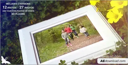 Spring Family Slideshow Video Displays template preview