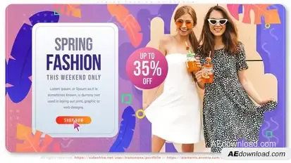 Spring Fashion Slideshow Video Displays template preview