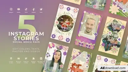 Spring Nature Flowers - Instagram Vertical Reel Openers template preview