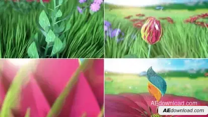 Spring/Nature Petals Blossom Flower Logo Logo Stings template preview