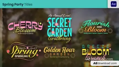 Spring Nature Title Titles template preview