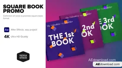 Square Book Publishing House Product Promo template preview