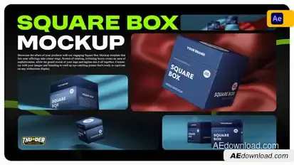 Square Box Mockup Product Promo template preview