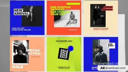 Square Post | After Effects Titles template preview