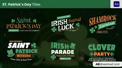 St Patrick's Day Title Titles template preview
