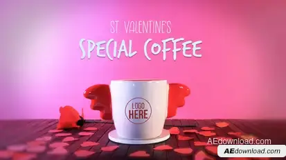 St Valentine's Coffee Product Promo template preview