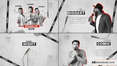 Stand Up Show Opener Openers template preview