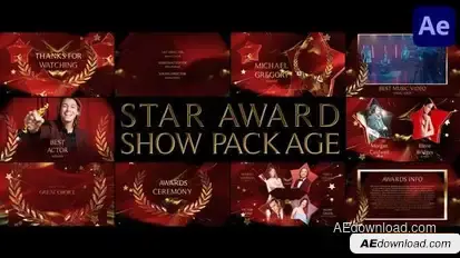Star Award Show Package for After Effects Openers template preview