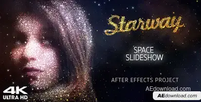 StarWay Space Slideshow Video Displays template preview