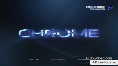 Steel Chrome Text Animation Titles template preview