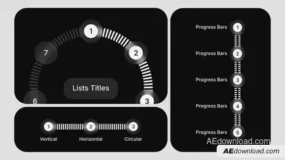 Step Progress Bars - Lists & Checklists Infographics template preview