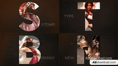 STOMP TYPE Logo Stings template preview