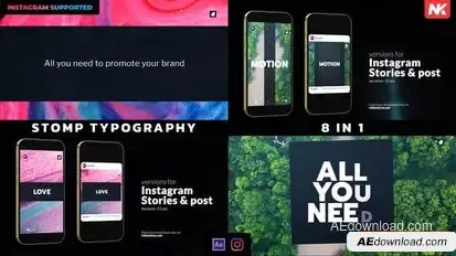 Stomp Typography Promos Openers template preview
