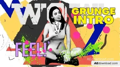 Stop Motion Grunge Intro Openers template preview