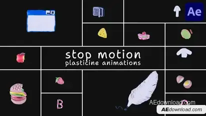Stop Motion Plasticine Animations | After Effects Elements template preview