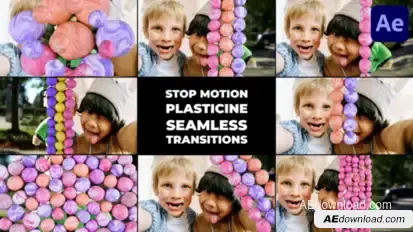 Stop Motion Plasticine Seamless Transitions | After Effects Elements template preview