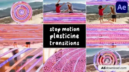 Stop Motion Plasticine Transitions | After Effects Elements template preview