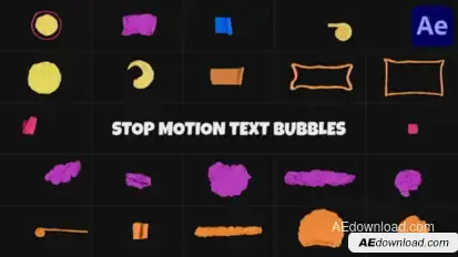 Stop Motion Text Bubbles | After Effects Titles template preview