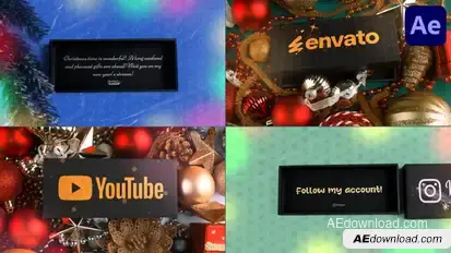 Stop Motion Xmas Gift Boxes for After Effects Openers template preview