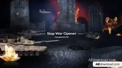 Stop War Opener | After Effects Logo Stings template preview