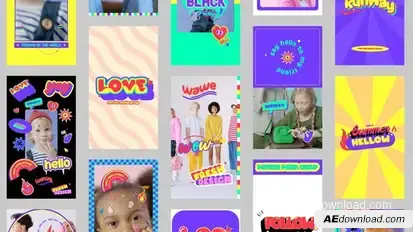 Stories Pack with Stickers Product Promo template preview