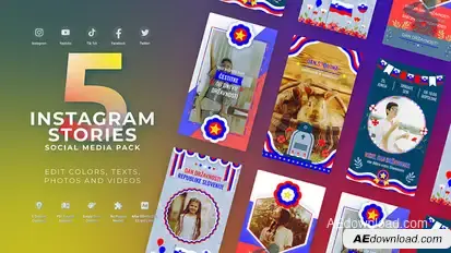Stories Slovenia Independence Day Slovenia Flag Instagram Stories Memorial Day Product Promo template preview