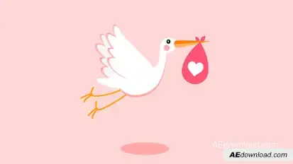 Stork - Baby Birthday Opener Openers template preview