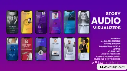 Story Audio Visualizers Elements template preview