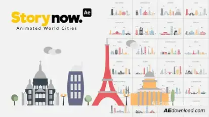 Story Now | Animated World Cities Elements template preview