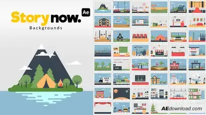 Story Now | Backgrounds Elements template preview