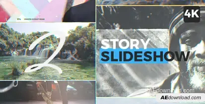 Story Slideshow 4K Video Displays template preview