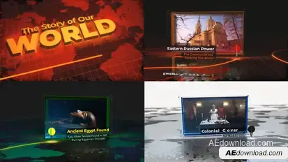 Storyline | World's History Video Displays template preview