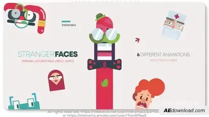 Strange Faces Micro Typo Titles template preview