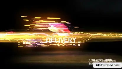 Streaks Light Glitch Logo Reveal Logo Stings template preview