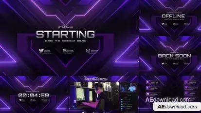 Stream Gaming Pack broadcast-packages template preview