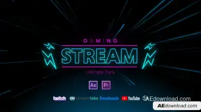 Stream Gaming Pack broadcast-packages template preview