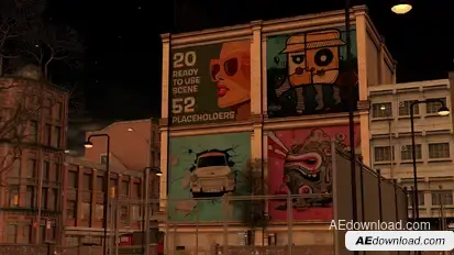 Street Art, Graffiti & Advertisement Mockups Video Displays template preview