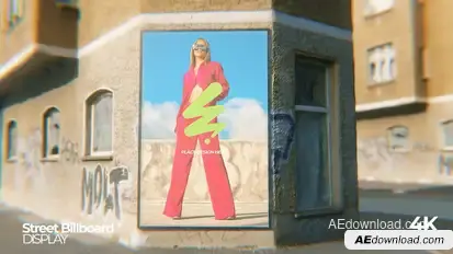 Street Wall Billboard Mockup Video Displays template preview
