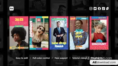 Street Wear Instagram Stories Product Promo template preview