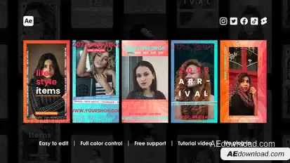Street Wear Instagram Stories Product Promo template preview