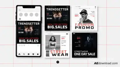 Streetwear Promotion Instagram Post Product Promo template preview