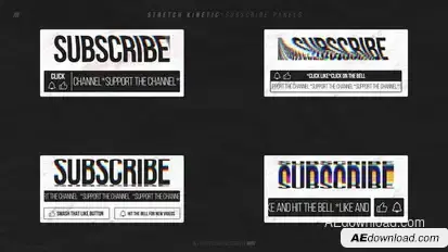Stretch Kinetic Subscribe Panels Titles template preview