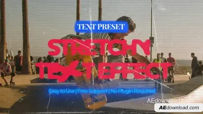 Stretchy Text Effect Titles template preview
