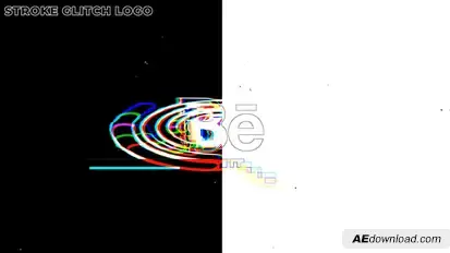 Stroke Glitch Logo Reveal Logo Stings template preview