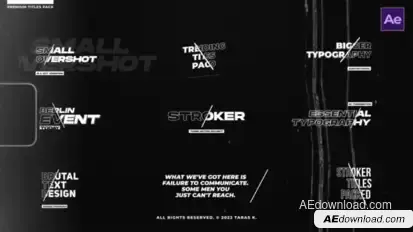 Stroke Titles  AE Titles template preview