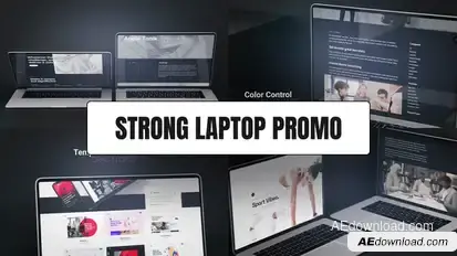 Strong Laptop Promo Product Promo template preview